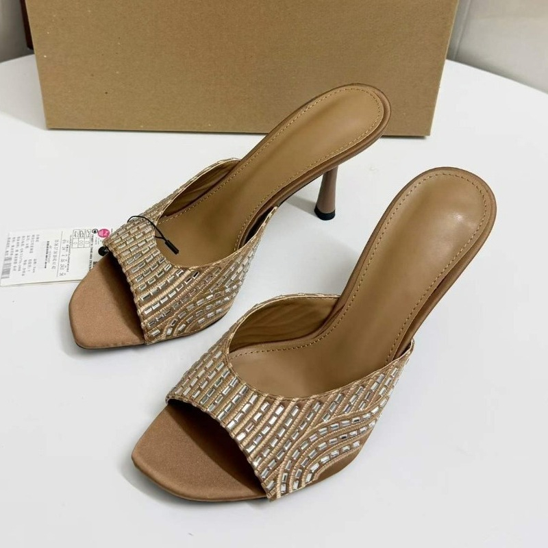 Women Shoes Zara - Damskie sandały na wysokim obcasie z