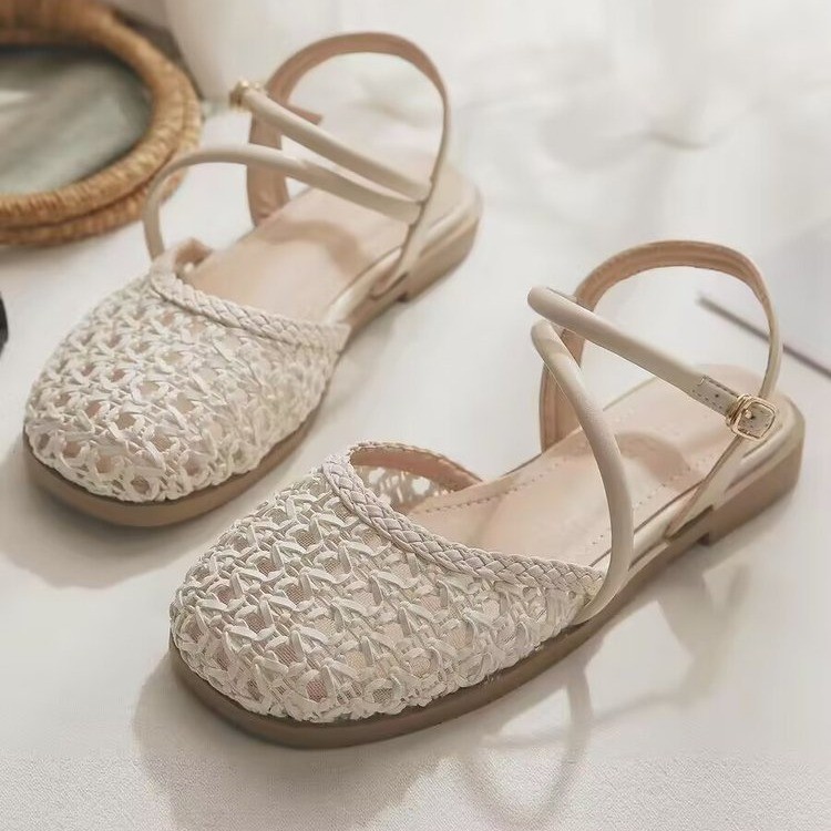 Women Shoes Sandals - Sandały damskie w stylu francuskim z
