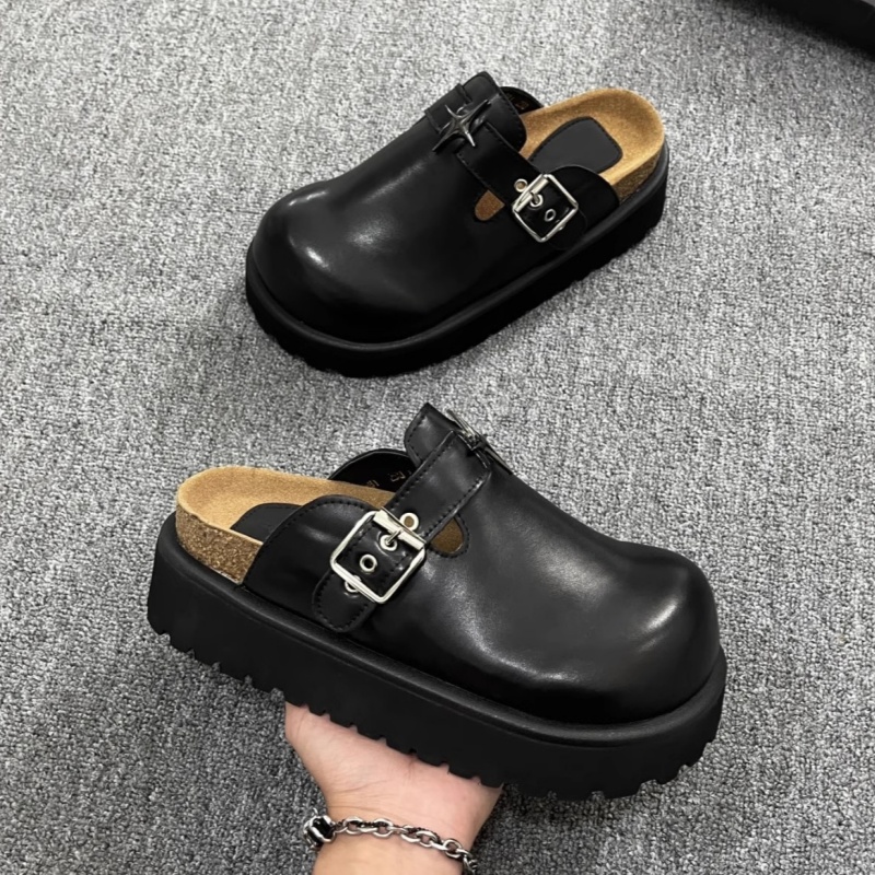 Slip On Mule Flat - Klapki damskie na platformie z grubym