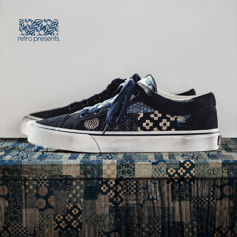 Women Shoes Japanese Brand - Maden japońskie Retro z nadrukiem płócienne