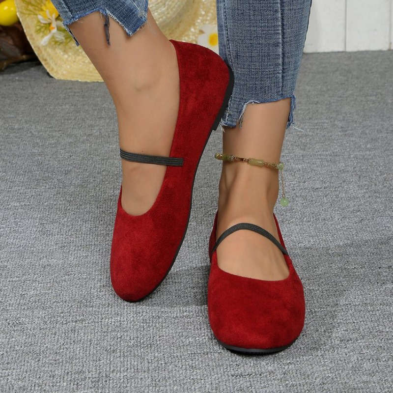 Shoes For Women Flats - Baletki damskie z okrągłym noskiem, elastyczne,