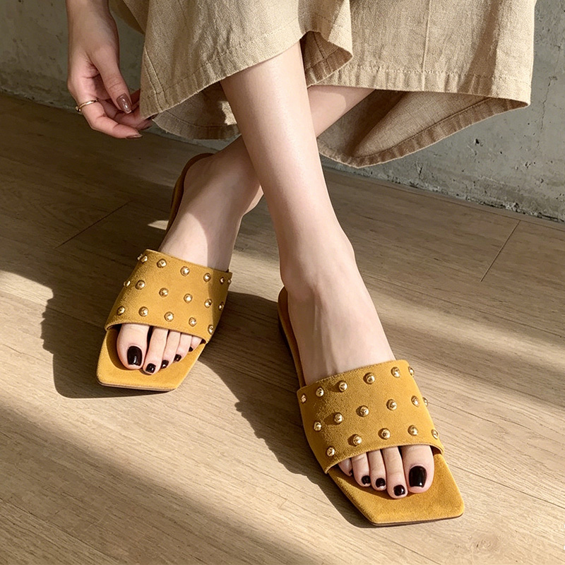Damskie klapki z kwadratowym n – Women Shoes Size 7 recenzja i cena