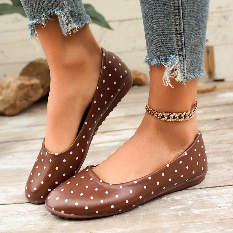 Damskie białe baleriny w kropk – Shoes For Women Flats recenzja i cena