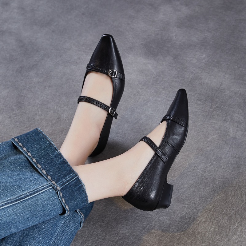 Brązowo-czarne koreańskie dams – Shoes For Women Flats recenzja i cena