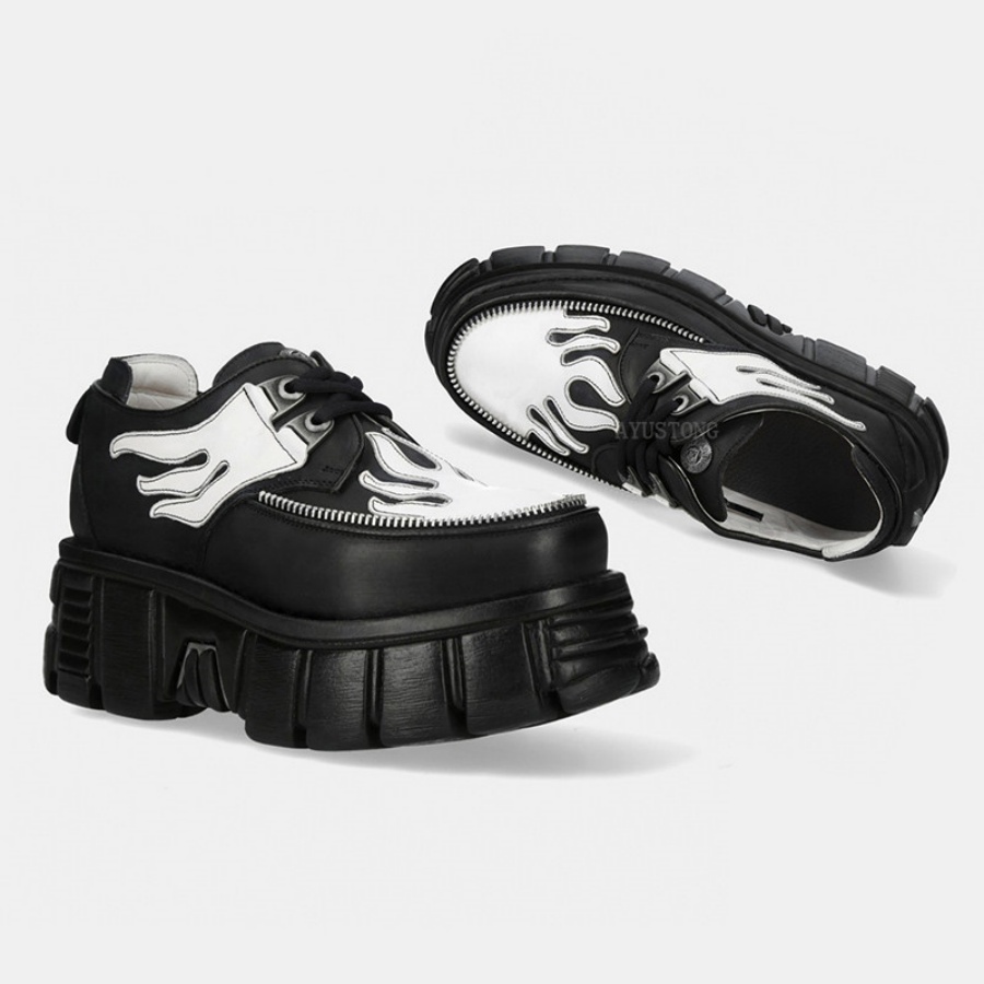 Damskie czarno-białe buty na p – Women Shoes Size 7 recenzja i cena