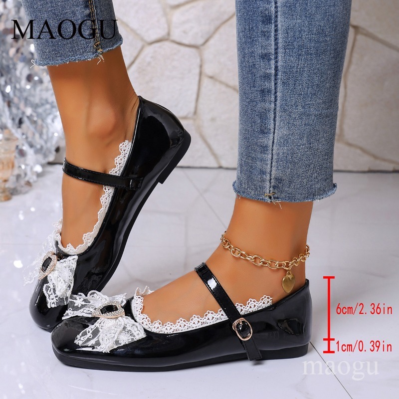 Białe baleriny Mary Jane z kwa – Shoes For Women Flats recenzja i cena