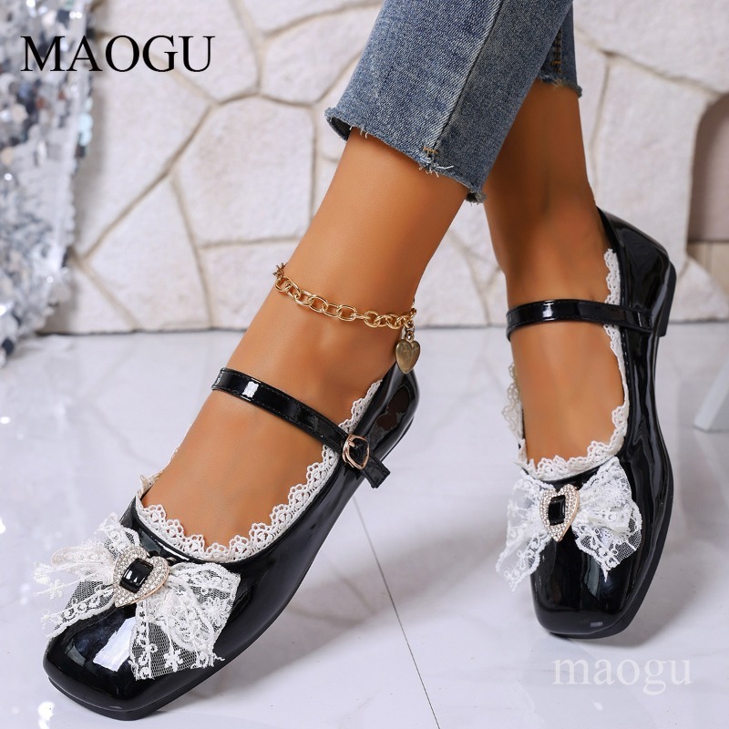 Białe baleriny Mary Jane z kwa – Shoes For Women Flats recenzja i cena