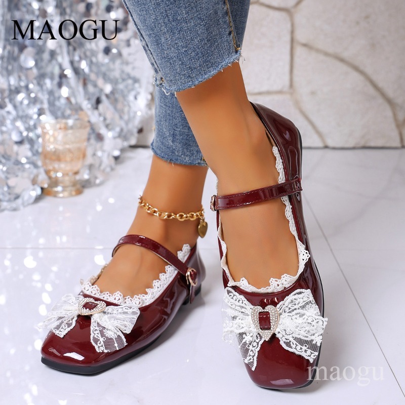 Białe baleriny Mary Jane z kwa – Shoes For Women Flats recenzja i cena
