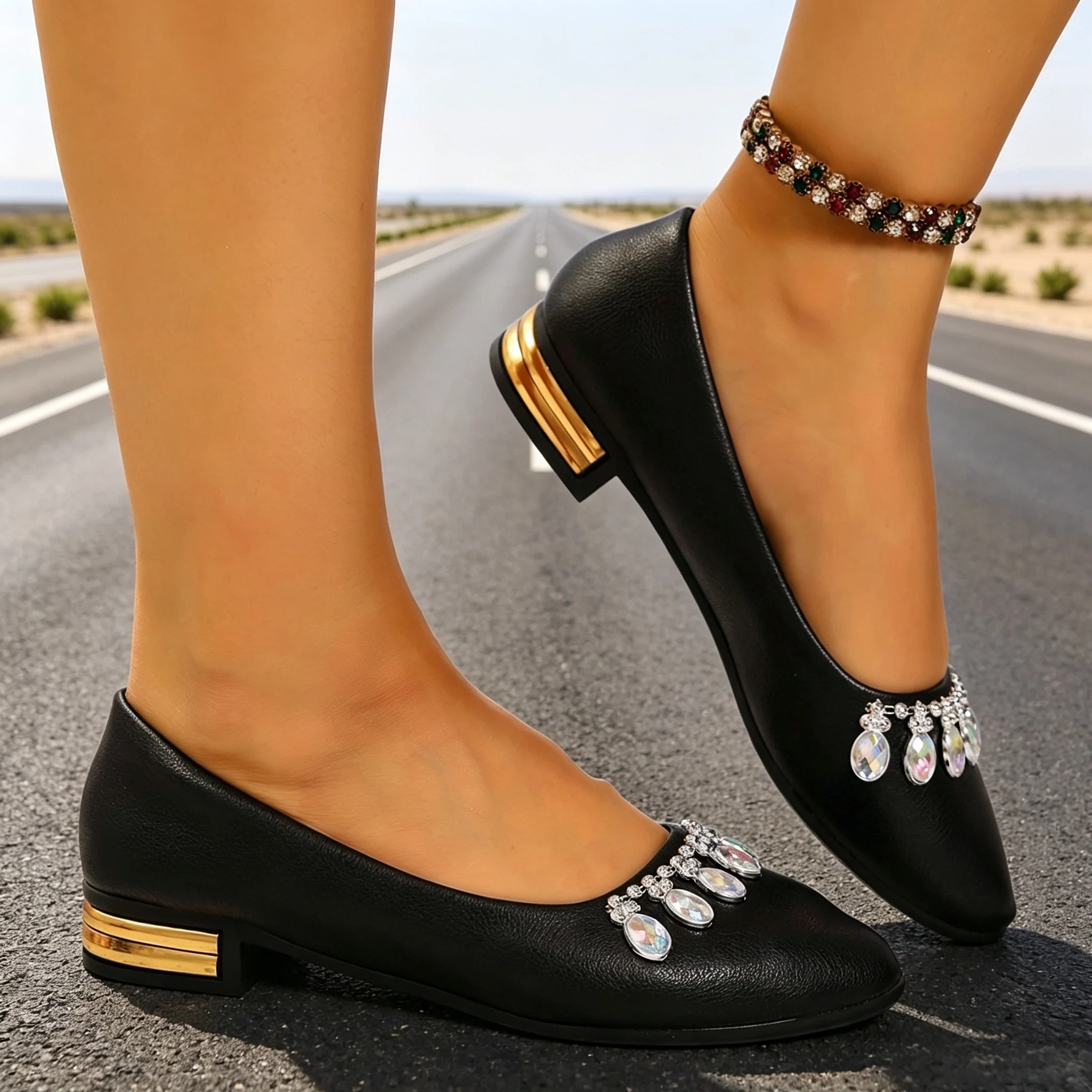 Damskie baleriny z ostrym nosk – Shoes For Women Flats recenzja i cena