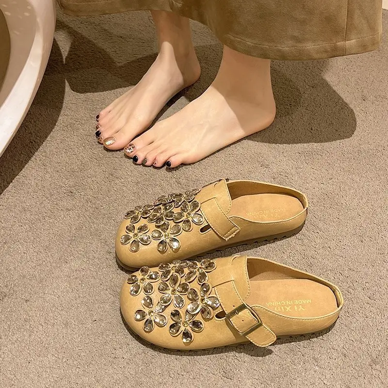 Damskie klapki z kwiatowym wzo – Slip On Mule Flat recenzja i cena