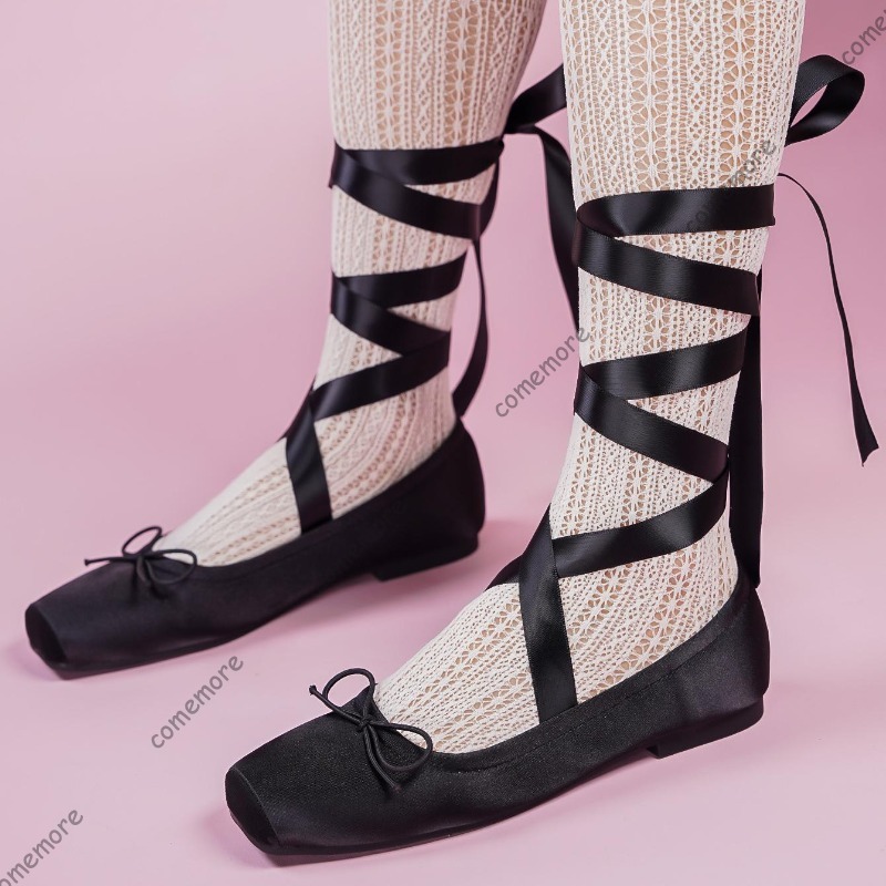 Damskie baleriny z satynową ws – Shoes For Women Flats recenzja i cena