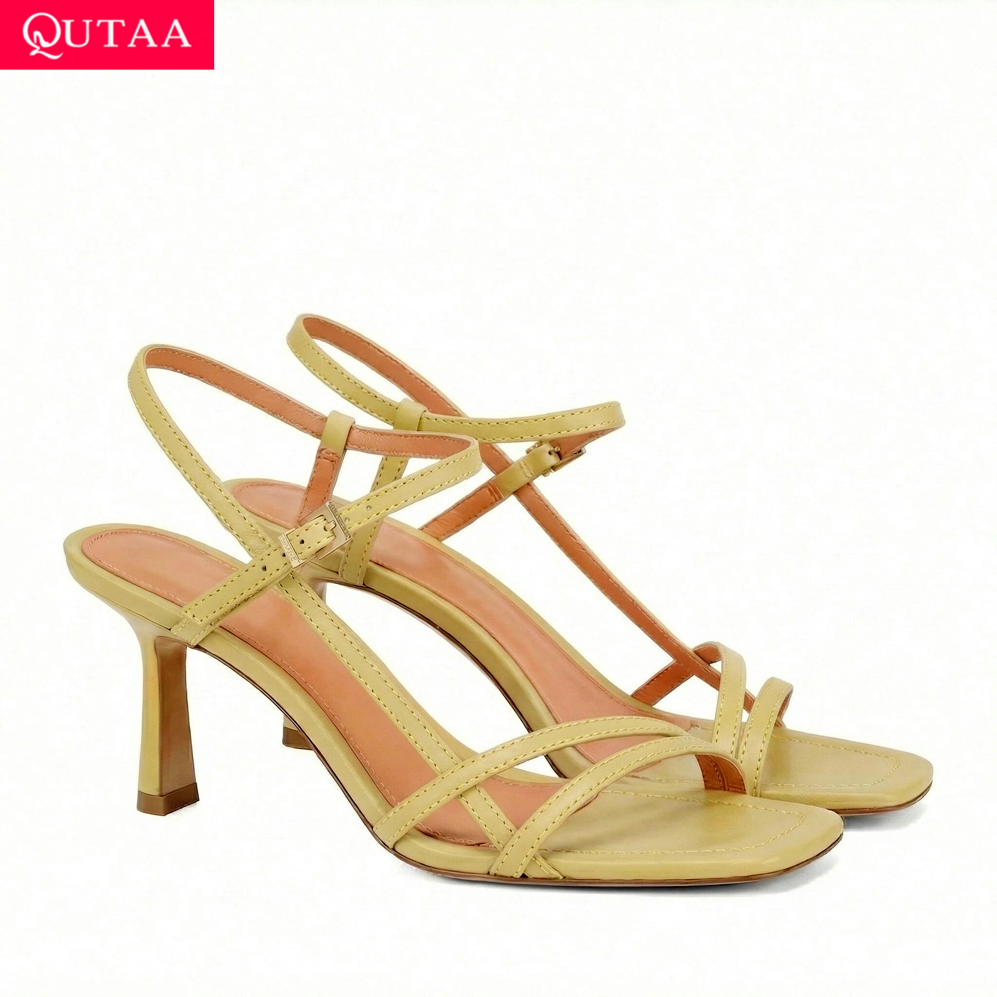 QUTAA Modne Szpilki Damskie Le – Strappy Heeled Sandals recenzja i cena